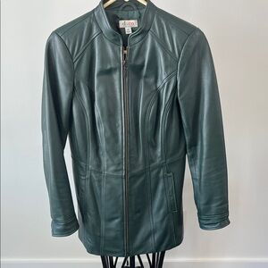 D&Co Dark Green Leather Jacket